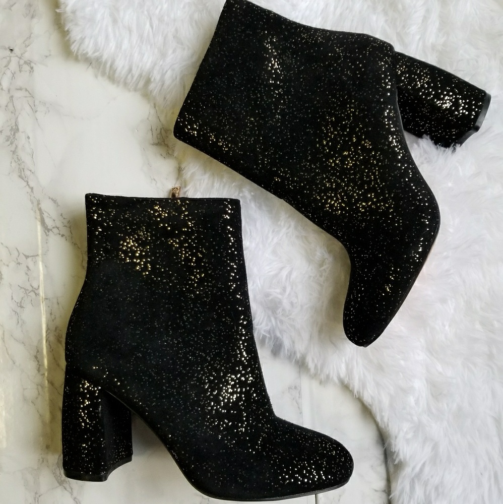 Nanette Lepore- Lilly Sparkle block heel booties